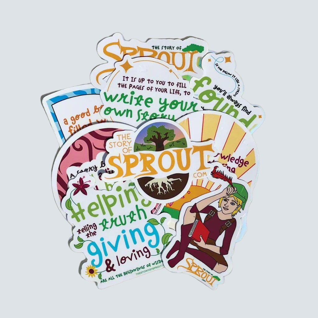 The story of sprout sticker options