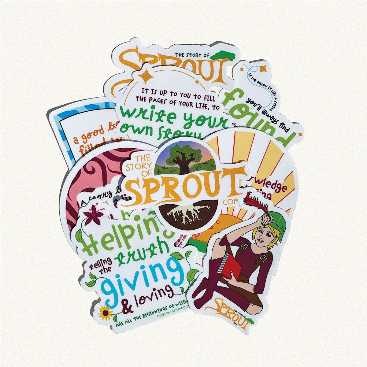 The Little Sprout Gift Box: Paperback Book, Journal, Colored Pencils, Quill and Stickers