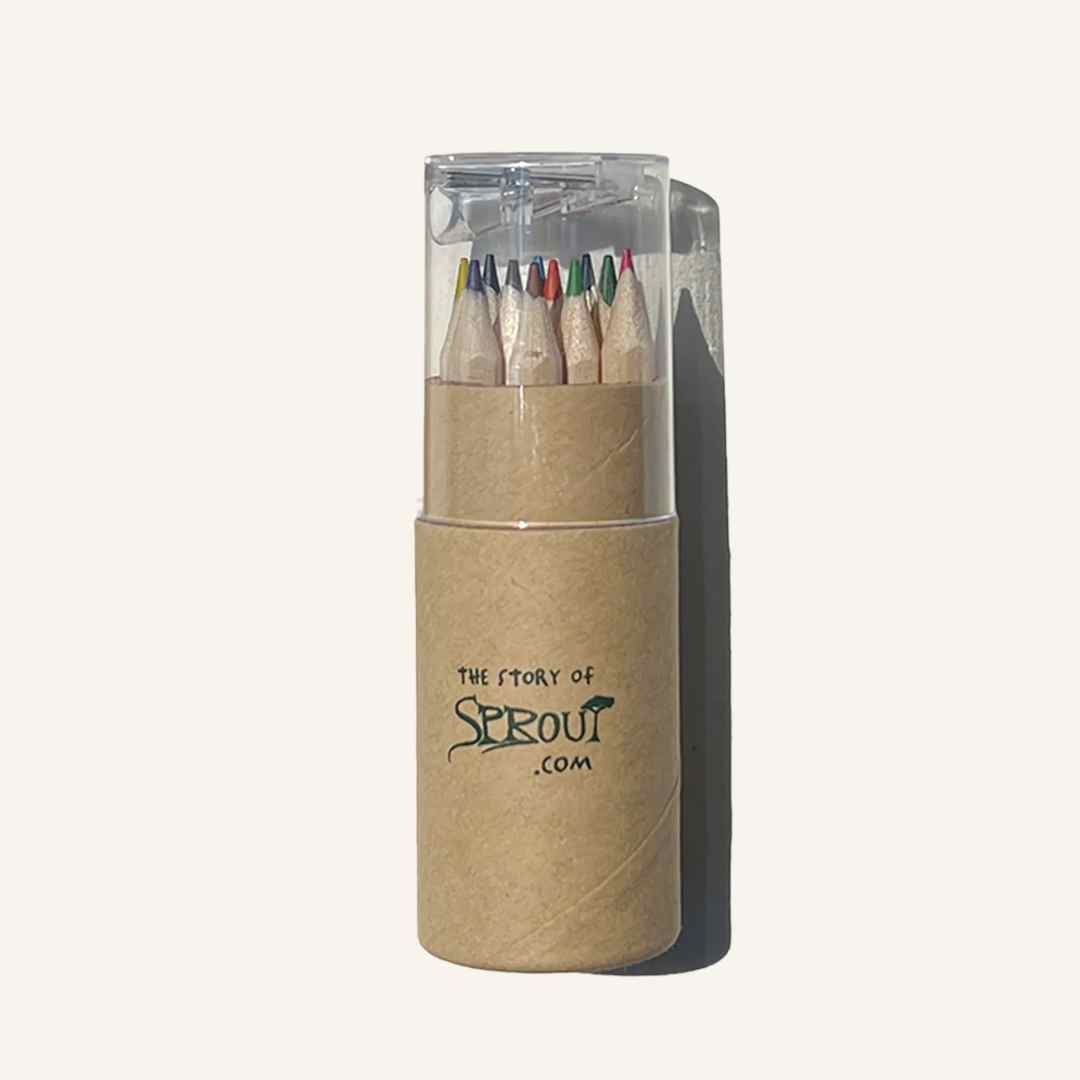 The Little Sprout Gift Box: Paperback Book, Journal, Colored Pencils, Quill and Stickers